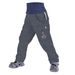 unuo softshellové kalhoty bez zateplení Žíhané antracitové + reflexní obrázek Evžen (Softshell kids trousers)