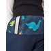 Unuo Batolecí softshellové kalhoty s fleecem Basic, Tm. Modročerná, Dinosauři