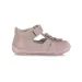 DDstep barefoot dětské kožené sandálky růžové