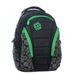 Studentský batoh BAG 0215 D BLACK/GREEN