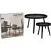 HOMESTYLING Odkládací stolek sada 2 ks borovice černá KO-KR8200300