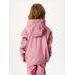 Unuo Dětská nepromokavá bunda s fleecem, Starorůžová
