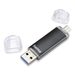Hama USB flash disk Laeta Twin, USB 3.0, 256 GB, 40 MB/s, černý