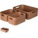 EXCELLENT HOUSEWARE Sada dřevěných úložných boxů 3 ks KO-KR8000170