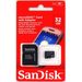 SanDisk microSDHC 32 GB Class 4 Memory Card + SD adaptér