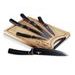 BERLINGERHAUS Sada nožů s nepřilnavým povrchem + prkénko 6 ks Black Rose Collection BH-2550