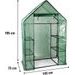 KINZO Zahradní foliovník se vstupem 6 polic 195x73x143 mm ED-219566
