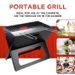 BBQ COLLECTION Gril na dřevěné uhlí skládací 46 x 37 cm ED-224901