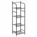 H & S COLLECTION Regál kovový 33x27x115 cm černá KO-DD1001500