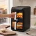 BERLINGERHAUS Horkovzdušná fritéza digitální dvojitá 4+6 l Matte Black Collection BH-9926