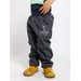 Unuo, Batolecí softshellové kalhoty s fleecem, Žíhaná antracitová + reflexní obrázek Evžen (Softshell toodler trousers)