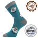 VoXX Dětské vlněné merino ponožky Vlněnka ovečky - modro-zelená