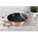 BERLINGERHAUS Pekáč kulatý s mramorovým povrchem a poklicí 28 cm Rosegold Metallic Line BH-1519