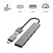 Hama USB hub, 4 porty, USB 3.2, 5 Gb/s, Ultra Slim, USB-C adaptér