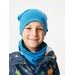 Unuo Dětská čepice z teplákoviny Basic, Modrá