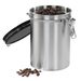 Xavax dóza na 1 kg mleté kávy nebo jiné potraviny, vzduchotěsná, ušlechtilá ocel, stříbrná