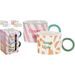 SIAKI Sada hrnků porcelán 2 ks 380 ml modrá / žlutá KO-Q80001120mozl