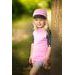 Unuo, Dětská kšiltovka s UV ochranou 50+, Růžová, Květiny