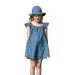 ESITO | Dívčí riflové šaty Denim hearts - modrá / 74 - 80