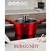 BERLINGERHAUS Sada nádobí s mramorovým povrchem 16 ks Burgundy Metallic Line BH-6781
