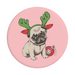 PopSockets PopGrip Gen.2, Holiday Pug, vánočný mopslík