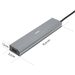 Hama USB hub, 7 portů, USB 3.2, 5 Gb/s, USB-C adaptér, síťový zdroj