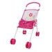 3dílná sada na hraní, kočárek, žídle a postýlka - Květiny