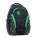 Studentský batoh BAG 0215 D BLACK/GREEN