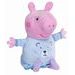 Peppa Pig 2v1 plyšový usínáček hrající + světlo, modrý, 25 cm