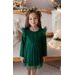 Dívčí slavnostní šaty zelené tyl