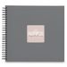 Hama album klasické spirálové FINE ART 36x32 cm, 50 stran, kamenná šedá, černé listy