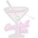 H & S COLLECTION Dekorace svítící nástěnná 30 × 38 cm coctail bar KO-NE1100230coba