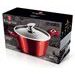 BERLINGERHAUS Kastrol s mramorovým povrchem a poklicí 20 cm Burgundy Metallic Line BH-1256