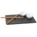 EXCELLENT HOUSEWARE Sushi set porcelán/břidlice/bambus sada 7ks KO-210000100
