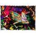 DŘEVĚNÉ BAREVNÉ PUZZLE - Úžasný chameleon