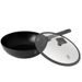 BERLINGERHAUS Pánev WOK s titanovým povrchem a poklicí 28 cm Antracit Collection BH-8124