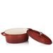 KELA Pekáč litinový s poklicí CALIDO 29x23x11cm červená KL-12860