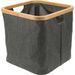 BATHROOM SOLUTIONS Koš úložný na prádlo s bambusovým okrajem čtvercový 30 x 30 cm KO-170495130