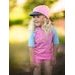Unuo, Dětská kšiltovka s plachetkou a UV ochranou 50+, Růžová