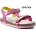 Dětské letní boty GEOX J NEW SANDAL ALOHA G FUCHSIA/WHITE