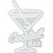 H & S COLLECTION Dekorace svítící nástěnná 30 × 38 cm coctail bar KO-NE1100230coba