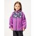 Unuo Dětská softshellová bunda bez zateplení Basic, Ostružinová, Jednorožci