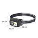 Hama HL500-C, LED čelovka, nabíjecí, 500 lm / 110 m, IP44