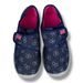 Dívčí domácí obuv Befado - modré, mašličky