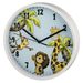 Hama Safari dětské nástěnné hodiny, průměr 22,5 cm, tichý chod