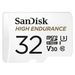 SanDisk microSDHC High Endurance Video 32 GB C 10 U3 V30, adaptér, NÁHR. ZA 139712