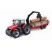 Bburago 10cm Farm Traktor na setrvačník s vlečkou Massey Ferguson 8740S