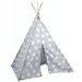 EDDY TOYS Dětský stan teepee 120x120x150cm šedá ED-215004seda
