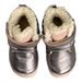 DDstep dětské zimní boty stříbrné s liškou