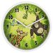 Hama Jungle dětské nástěnné hodiny, průměr 22,5 cm, tichý chod